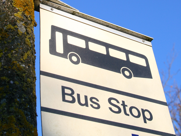 Bus stop sign